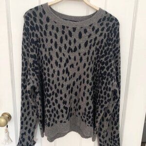 Rails grey and black animal print knit sweater. size M